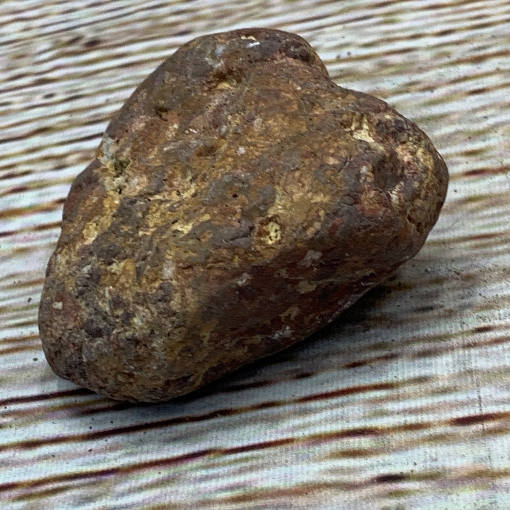 Unique Natural Stone Earthy Brown and Gold Aggregate Specimen